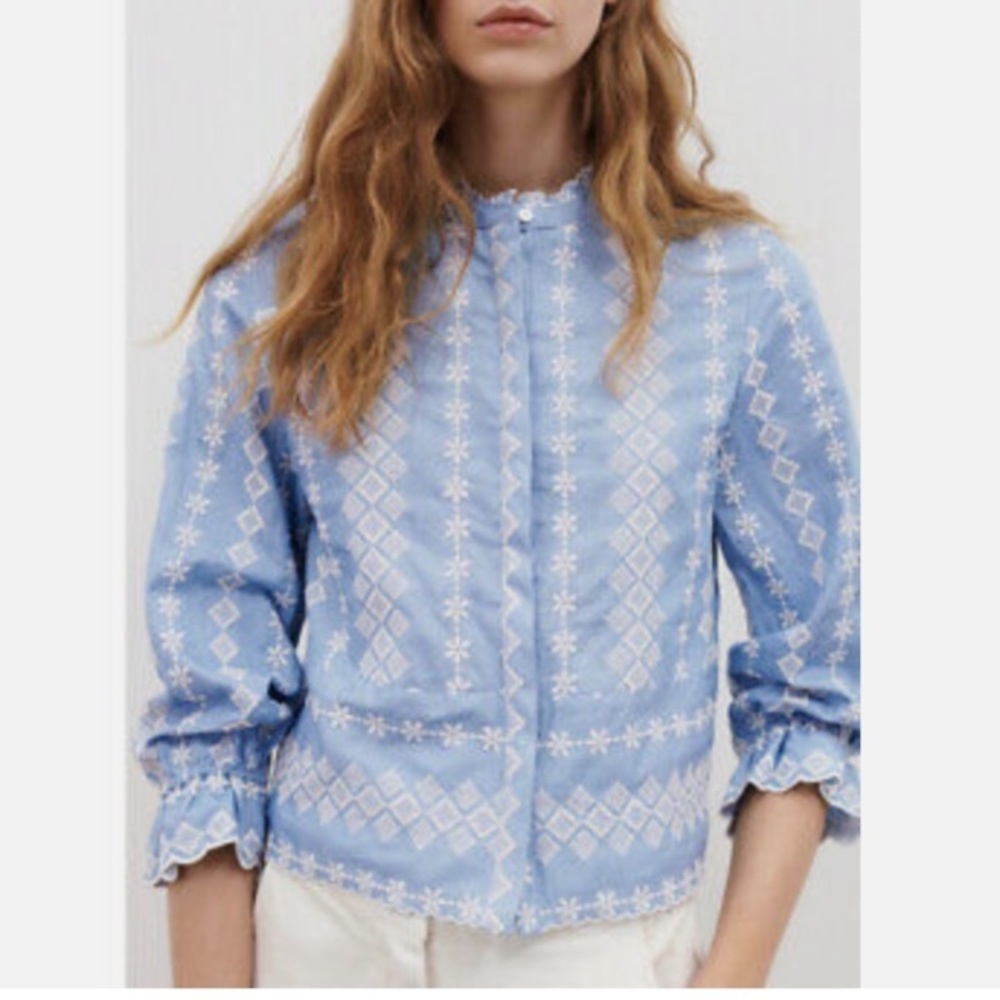 ZARA Embroidered Blouse